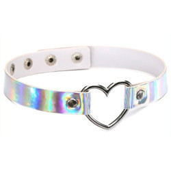 Joy Jewels Ras de cou Heart Laser Blanc argenté